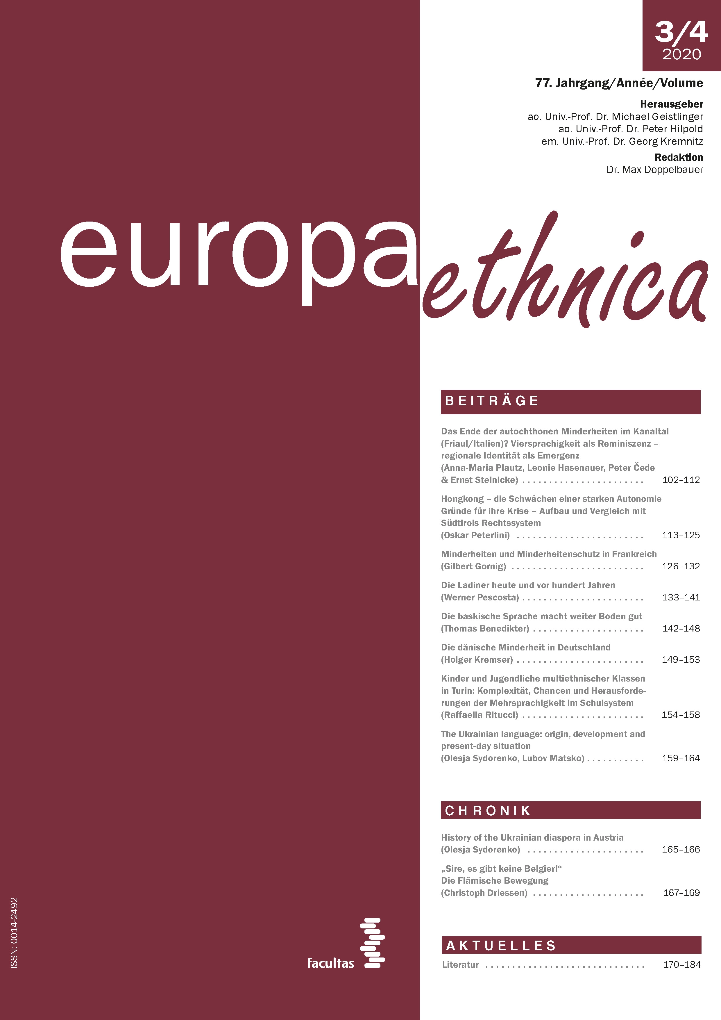 europa ethnica Cover